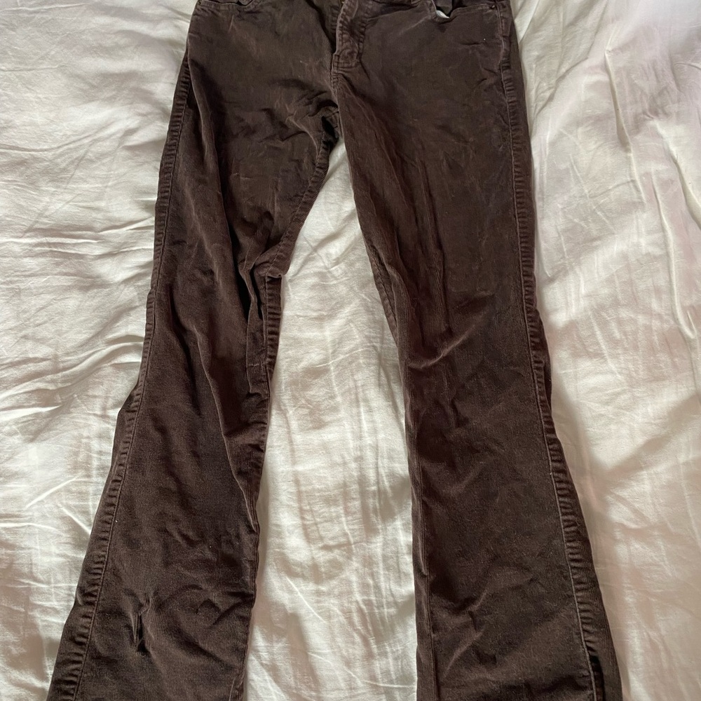 Garnet Hill Brown Flare Leg Jeans